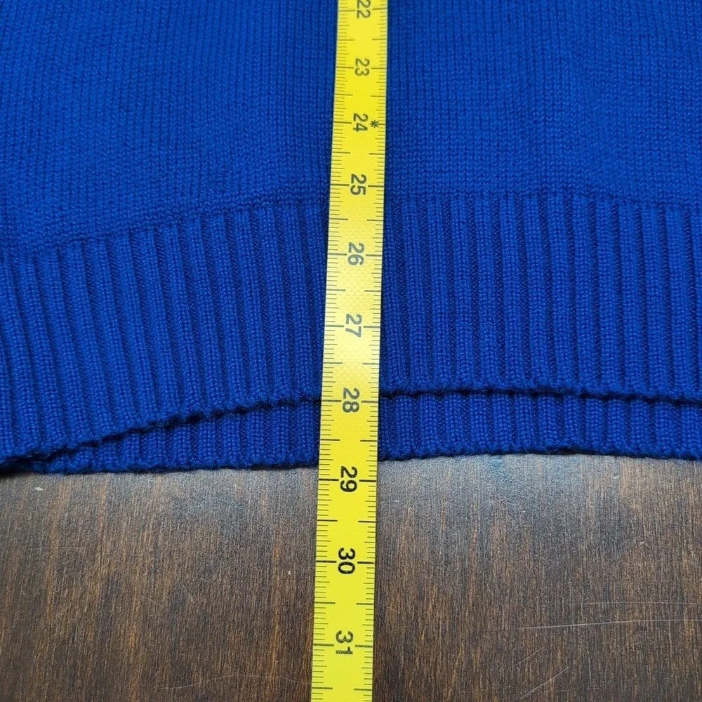 VTG Polo Ralph Lauren Sweater Men Small Blue‎ 1/4 Zip Pullover Knit Heavyweight